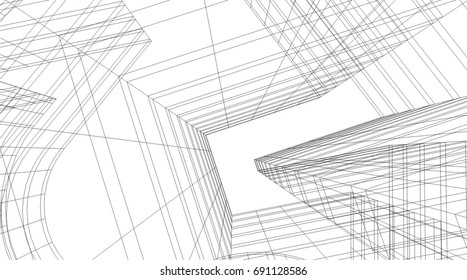 abstract architecture vector illustration