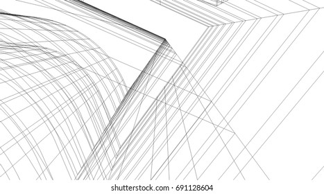 abstract architecture vector illustration