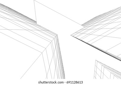 abstract architecture vector illustration