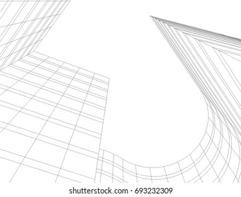 abstract architecture vector illustration