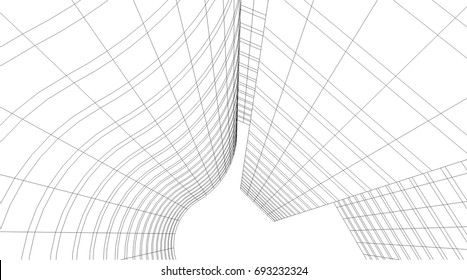 abstract architecture vector illustration