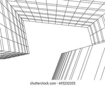 abstract architecture vector illustration