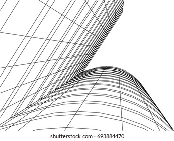 abstract architecture vector illustration