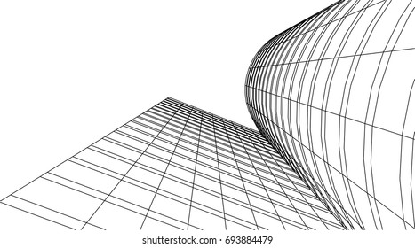 abstract architecture vector illustration