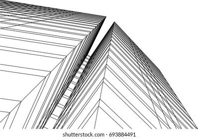 abstract architecture vector illustration