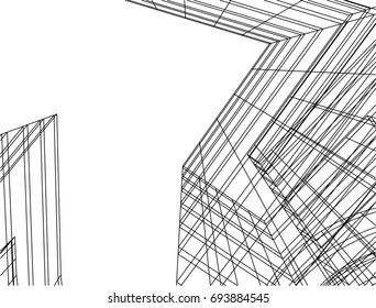 abstract architecture vector illustration
