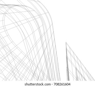 abstract architecture vector illustration