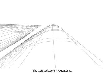 abstract architecture vector illustration