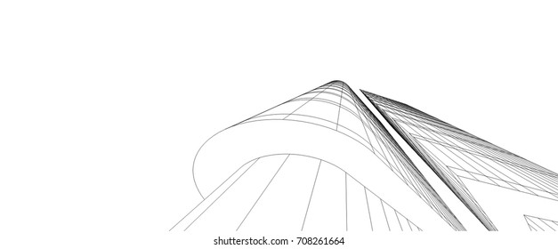 abstract architecture vector illustration