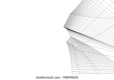 abstract architecture vector illustration