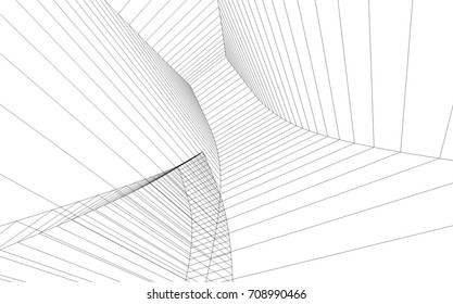 abstract architecture vector illustration