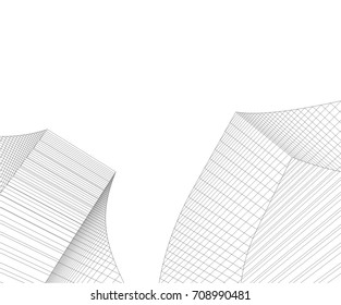 abstract architecture vector illustration