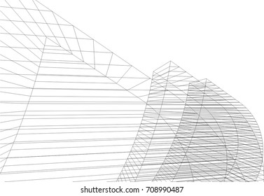 abstract architecture vector illustration
