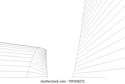 abstract architecture vector illustration