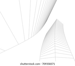 abstract architecture vector illustration