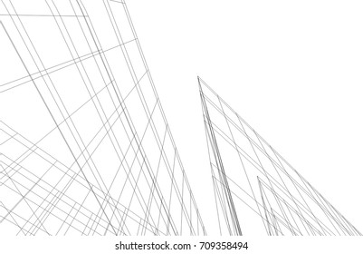 abstract architecture vector illustration