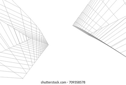 abstract architecture vector illustration