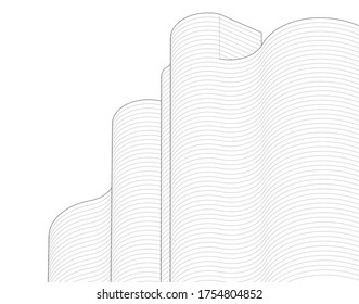 abstrakte Architektur, 3D-Grafik
