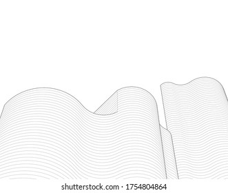 abstract architecture wave 3d graphics
