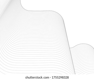 abstract architecture wave 3d graphics