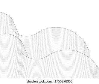 gráficos 3d de onda de arquitectura abstracta