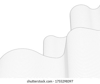 abstract architecture wave 3d graphics