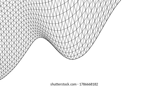 abstract architecture wave 3d graphics