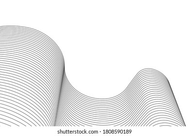 abstract architecture wave 3d graphics