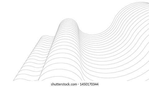
abstract architecture wave 3d illustration