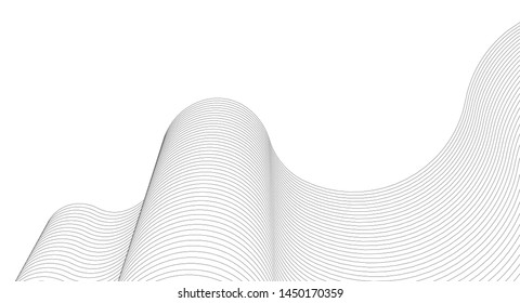 
abstract architecture wave 3d illustration