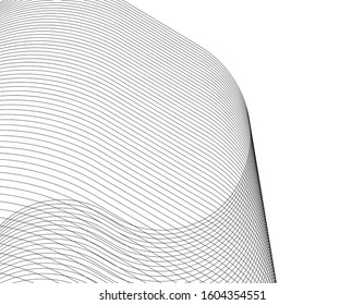 
abstract architecture wave 3d illustration
