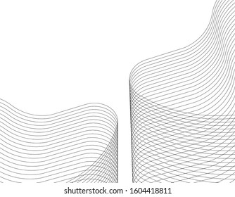 abstract architecture wave 3d illustration