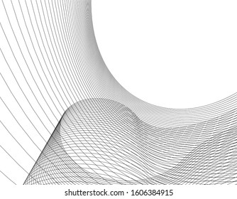 abstract architecture wave 3d illustration