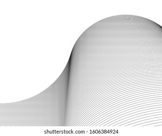 abstract architecture wave 3d illustration