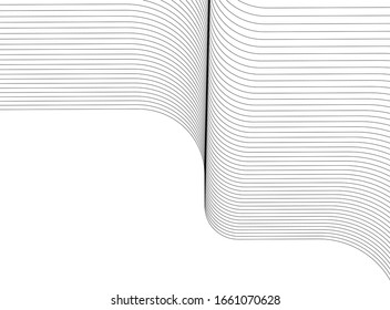 abstract architecture wave 3d illustration