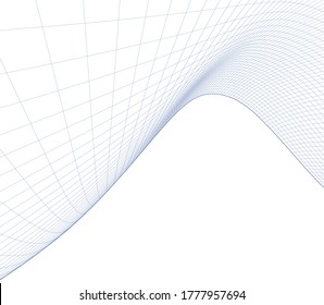 
abstract architecture wave 3d illustration