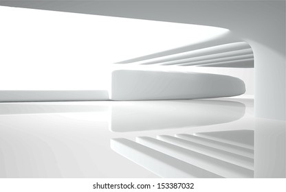 Abstract Architecture. abstract white building on a white background 