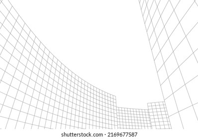 abstract architecure on white background vector illustration