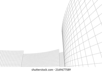 abstract architecure on white background vector illustration