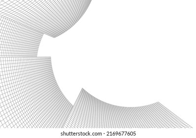 arquitectura abstracta en ilustración vectorial de fondo blanco