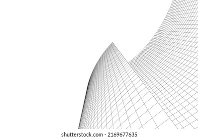 abstract architecure on white background vector illustration