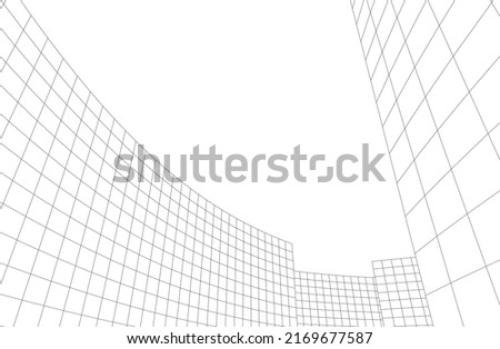 abstract architecure on white background vector illustration