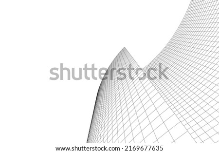 abstract architecure on white background vector illustration
