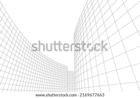 abstract architecure on white background vector illustration