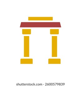 Abstract Archway Illustration in Simple Colors