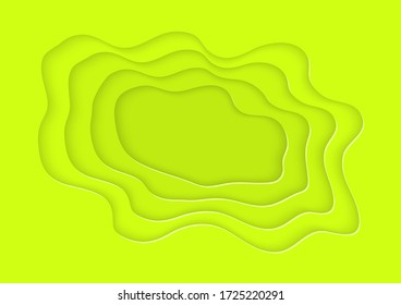 Resumen Diseño de fondo de color de cal ártica en un estilo de corte de papel moderno con espacio de copia vacío