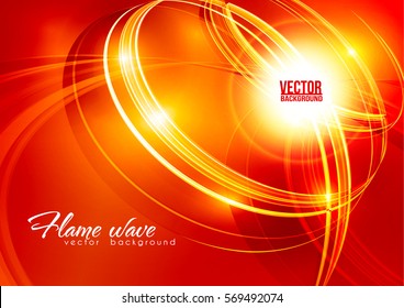 Abstract ardent background. Red and white color template with lighting effect. Bright shiny cover design layout for corporate flyer, business book, booklet, brochure, poster, banner. Vector