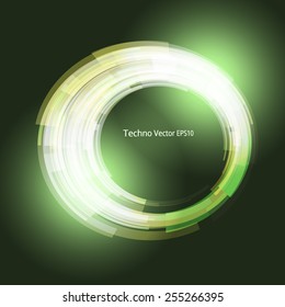 Abstract ardent technology blue background. Vector Illustration