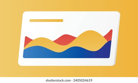 Abstract Area Chart Infographic on a Minimalist Dashboard