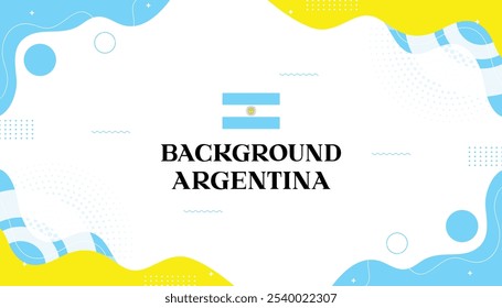 Abstract Argentina Background with Flag Colors